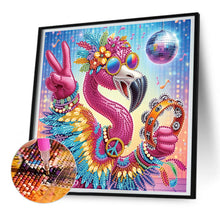 Load image into Gallery viewer, Diamond Painting - Partial Special Shaped - Funny flamingo (30*30CM)