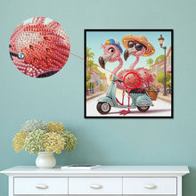 Load image into Gallery viewer, Diamond Painting - Partial Special Shaped - Funny flamingo (30*30CM)