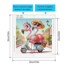 Load image into Gallery viewer, Diamond Painting - Partial Special Shaped - Funny flamingo (30*30CM)