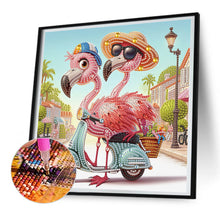 Load image into Gallery viewer, Diamond Painting - Partial Special Shaped - Funny flamingo (30*30CM)
