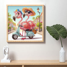 Load image into Gallery viewer, Diamond Painting - Partial Special Shaped - Funny flamingo (30*30CM)