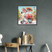 Load image into Gallery viewer, Diamond Painting - Partial Special Shaped - Funny flamingo (30*30CM)