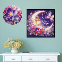Load image into Gallery viewer, Diamond Painting - Partial Special Shaped - Goodnight crescent moon butterfly (30*30CM)