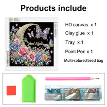 Load image into Gallery viewer, Diamond Painting - Partial Special Shaped - Goodnight crescent moon butterfly (30*30CM)