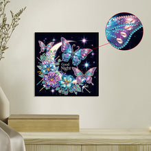 Load image into Gallery viewer, Diamond Painting - Partial Special Shaped - Goodnight crescent moon butterfly (30*30CM)