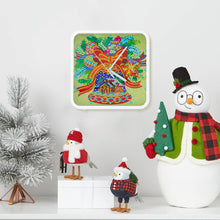 Load image into Gallery viewer, Christmas Special Shape DIY Crystal Diamond Clock Diamond Art Clock Pendants Kit