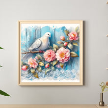 Load image into Gallery viewer, Diamond Painting - Full Round - White dove and camellia (30*30CM)