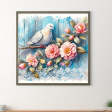Load image into Gallery viewer, Diamond Painting - Full Round - White dove and camellia (30*30CM)