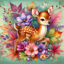 Load image into Gallery viewer, Diamond Painting - Full Round - Elk and maple leaf bouquet (30*30CM)