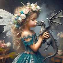 Load image into Gallery viewer, Diamond Painting - Full Square - Dragon and elf (30*30CM)