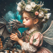 Load image into Gallery viewer, Diamond Painting - Full Square - Dragon and elf (30*30CM)