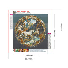 Load image into Gallery viewer, Diamond Painting - Full Round - Paper-carved horses (30*30CM)