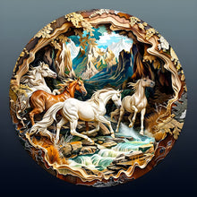 Load image into Gallery viewer, Diamond Painting - Full Round - Paper-carved horses (30*30CM)