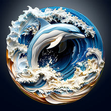 Load image into Gallery viewer, Diamond Painting - Full Round - Paper-carved dolphins (30*30CM)