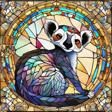 Load image into Gallery viewer, Diamond Painting - Full Round - Glass art - Ring-tailed lemur (30*30CM)