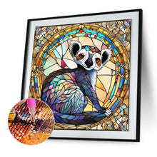 Load image into Gallery viewer, Diamond Painting - Full Round - Glass art - Ring-tailed lemur (30*30CM)