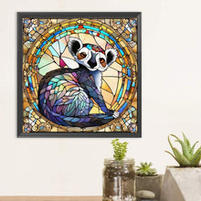 Load image into Gallery viewer, Diamond Painting - Full Round - Glass art - Ring-tailed lemur (30*30CM)