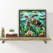 Load image into Gallery viewer, Diamond Painting - Full Round - Glass art - Turtle (30*30CM)