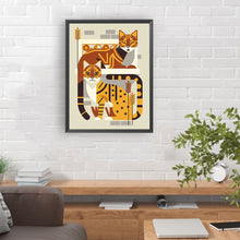 Load image into Gallery viewer, Diamond Painting - Full Round - Geometry two orange cats (30*40CM)