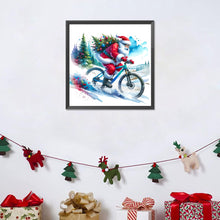 Load image into Gallery viewer, Diamond Painting - Full Round - Santa Claus riding a bike (30*30CM)