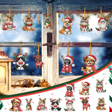 Load image into Gallery viewer, 10Pcs Acrylic Christmas Diamond Painting Christmas Tree Pendant for Xmas Trees