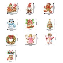 Load image into Gallery viewer, 10Pcs Acrylic Christmas Diamond Painting Christmas Tree Pendant for Xmas Trees