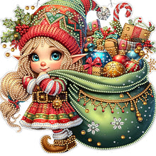 Load image into Gallery viewer, Acrylic Special Shape Christmas Animal Diamond Painting Ornaments for Art Crafts