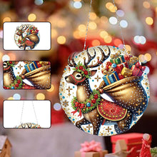 Load image into Gallery viewer, Acrylic Special Shape Christmas Animal Diamond Painting Ornaments for Art Crafts