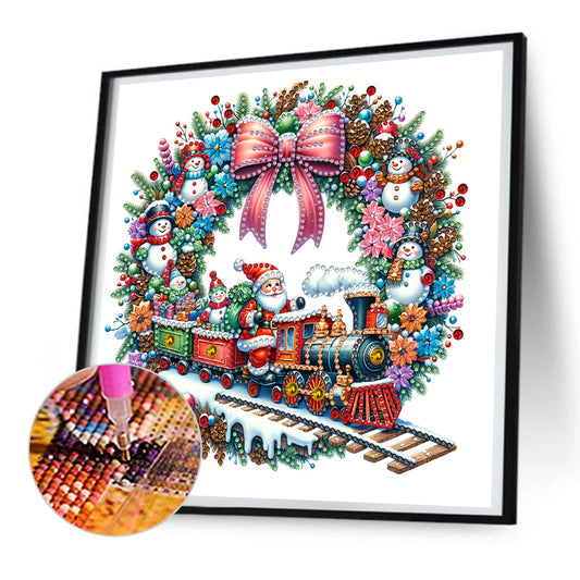 Diamond Painting - Partial Special Shaped - Christmas wreaths (30*30CM)
