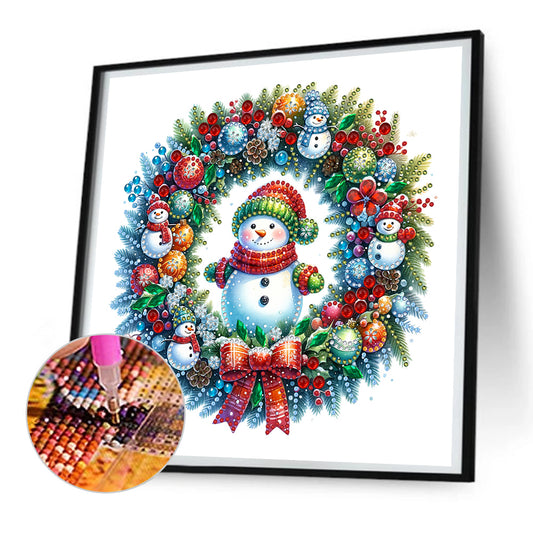 Diamond Painting - Partial Special Shaped - Christmas wreaths (30*30CM)