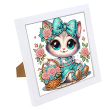 Load image into Gallery viewer, Diamond Painting - Partial Special Shaped - Flower cat (with framed) (2*19.2CM)