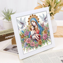 Load image into Gallery viewer, Diamond Painting - Partial Special Shaped - Madonna and child (with framed) (2*19.2CM)