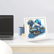 Load image into Gallery viewer, Diamond Painting - Partial Special Shaped - Blue train (with framed) (2*19.2CM)