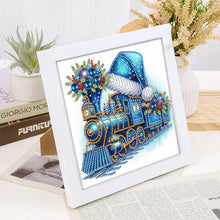 Load image into Gallery viewer, Diamond Painting - Partial Special Shaped - Blue train (with framed) (2*19.2CM)