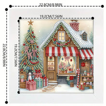 Load image into Gallery viewer, Diamond Painting - Partial Special Shaped - Christmas cottage (with framed) (2*19.2CM)