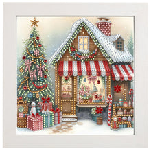 Load image into Gallery viewer, Diamond Painting - Partial Special Shaped - Christmas cottage (with framed) (2*19.2CM)