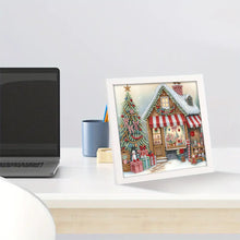 Load image into Gallery viewer, Diamond Painting - Partial Special Shaped - Christmas cottage (with framed) (2*19.2CM)
