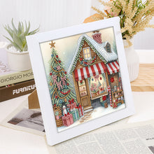 Load image into Gallery viewer, Diamond Painting - Partial Special Shaped - Christmas cottage (with framed) (2*19.2CM)