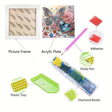 Load image into Gallery viewer, Diamond Painting - Partial Special Shaped - Gem butterfly (with framed) (2*19.2CM)