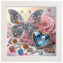 Load image into Gallery viewer, Diamond Painting - Partial Special Shaped - Gem butterfly (with framed) (2*19.2CM)