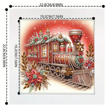 Load image into Gallery viewer, Diamond Painting - Partial Special Shaped - Red Christmas train (with framed) (2*19.2CM)