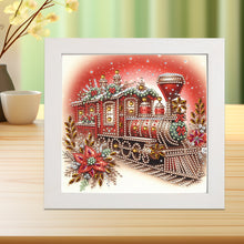 Load image into Gallery viewer, Diamond Painting - Partial Special Shaped - Red Christmas train (with framed) (2*19.2CM)