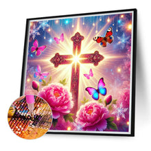 Load image into Gallery viewer, Diamond Painting - Full Round - Crosses and peonies (40*40CM)
