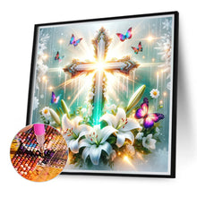 Load image into Gallery viewer, Diamond Painting - Full Round - Crosses and lilies (40*40CM)