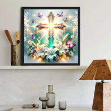 Load image into Gallery viewer, Diamond Painting - Full Round - Crosses and lilies (40*40CM)