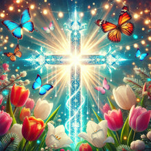 Load image into Gallery viewer, Diamond Painting - Full Round - Crosses and tulips (40*40CM)