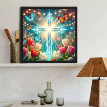 Load image into Gallery viewer, Diamond Painting - Full Round - Crosses and tulips (40*40CM)