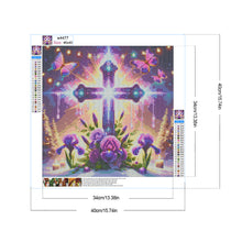 Load image into Gallery viewer, Diamond Painting - Full Round - Crosses and irises (40*40CM)
