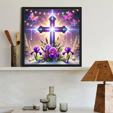 Load image into Gallery viewer, Diamond Painting - Full Round - Crosses and irises (40*40CM)