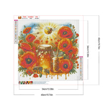 Load image into Gallery viewer, Diamond Painting - Full Round - Poppies and honey (40*40CM)